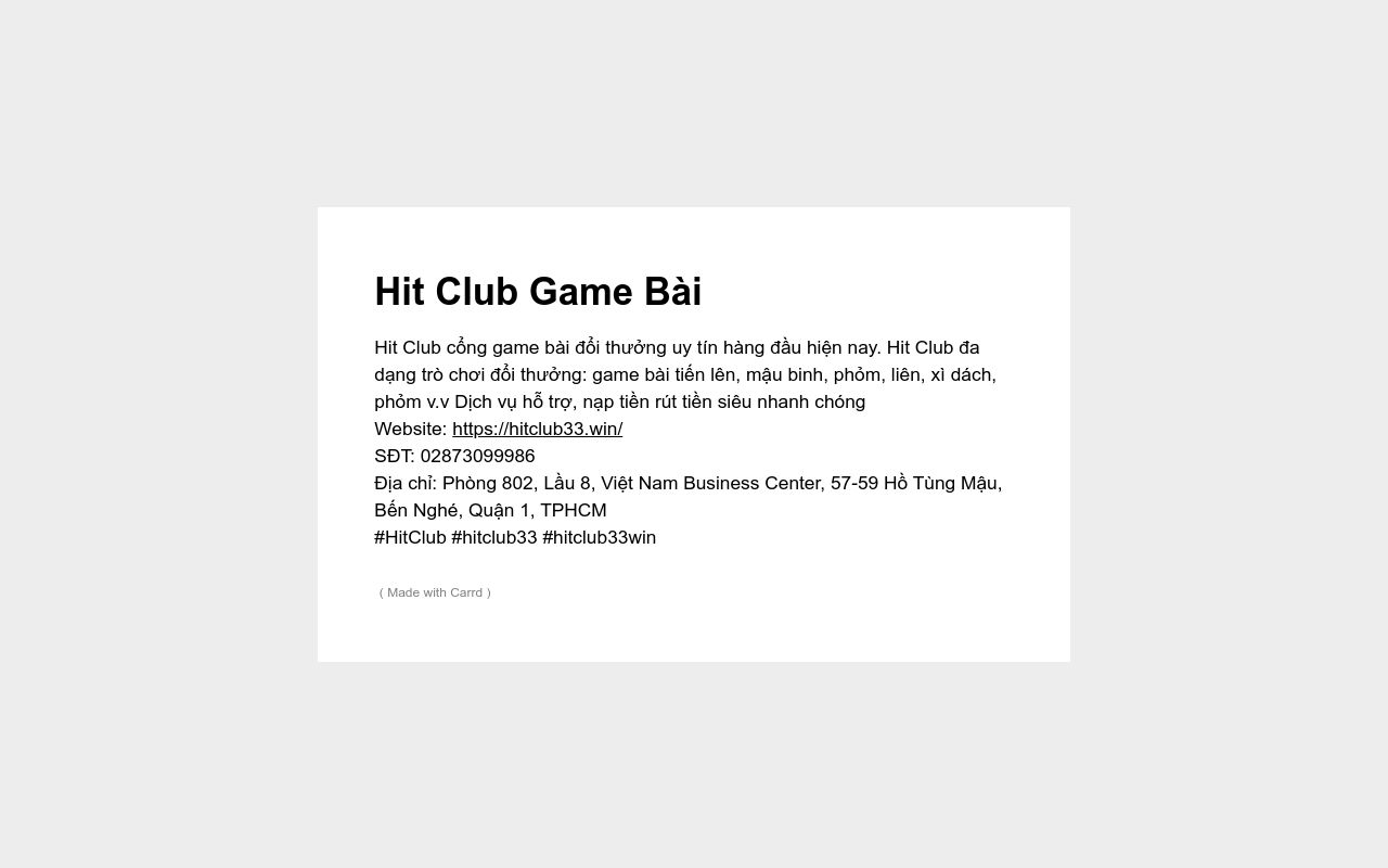 Hit Club Game Bài